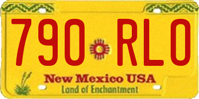 NM license plate 790RLO