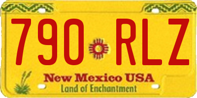 NM license plate 790RLZ