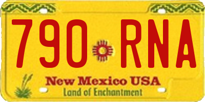 NM license plate 790RNA