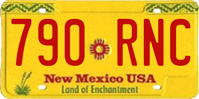 NM license plate 790RNC