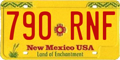 NM license plate 790RNF