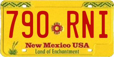 NM license plate 790RNI