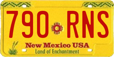 NM license plate 790RNS