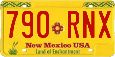 NM license plate 790RNX