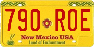 NM license plate 790ROE