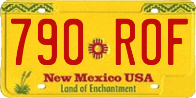 NM license plate 790ROF