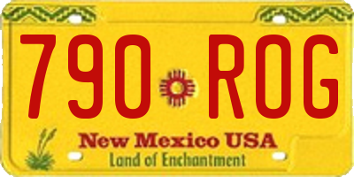 NM license plate 790ROG