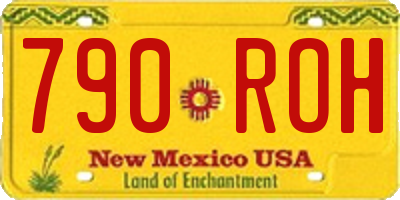 NM license plate 790ROH