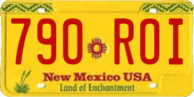 NM license plate 790ROI