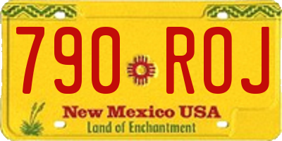 NM license plate 790ROJ