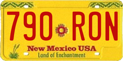 NM license plate 790RON