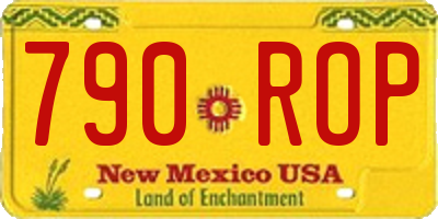 NM license plate 790ROP