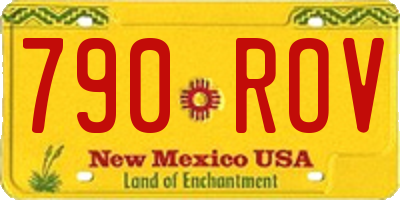 NM license plate 790ROV