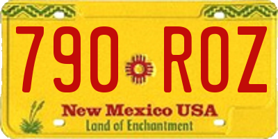 NM license plate 790ROZ