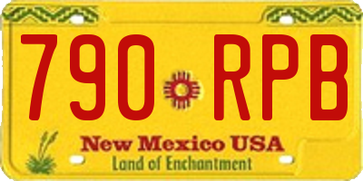 NM license plate 790RPB