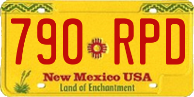 NM license plate 790RPD