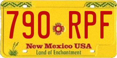 NM license plate 790RPF