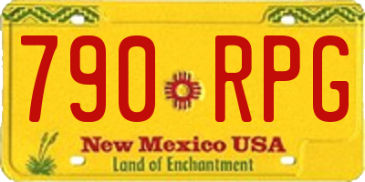 NM license plate 790RPG