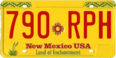 NM license plate 790RPH