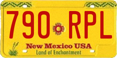 NM license plate 790RPL