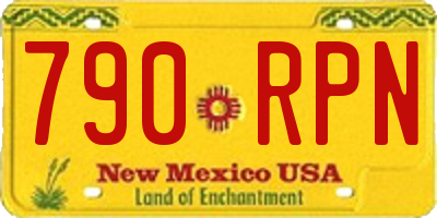 NM license plate 790RPN