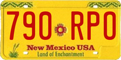 NM license plate 790RPO