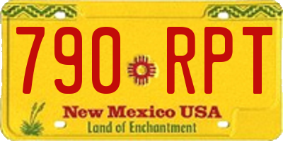 NM license plate 790RPT