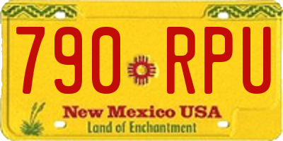 NM license plate 790RPU