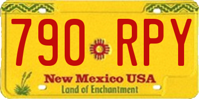 NM license plate 790RPY