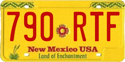 NM license plate 790RTF
