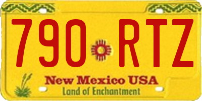 NM license plate 790RTZ