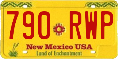 NM license plate 790RWP