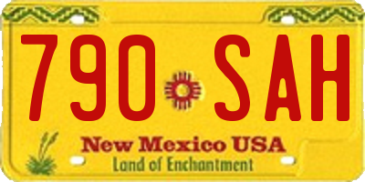 NM license plate 790SAH