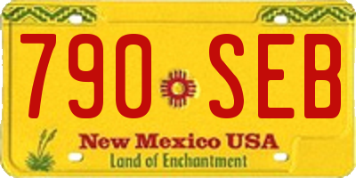 NM license plate 790SEB