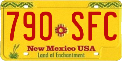 NM license plate 790SFC
