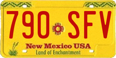 NM license plate 790SFV