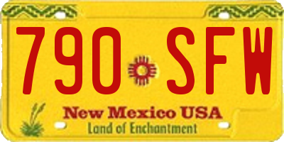 NM license plate 790SFW