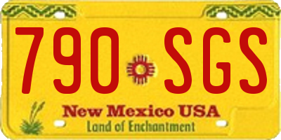 NM license plate 790SGS