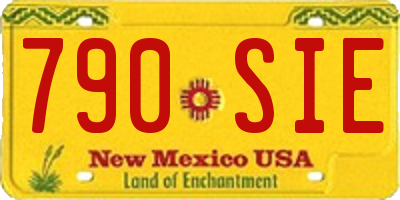 NM license plate 790SIE