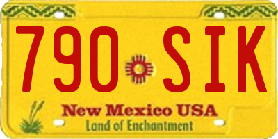 NM license plate 790SIK