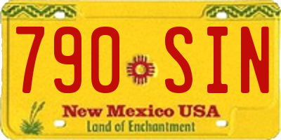 NM license plate 790SIN