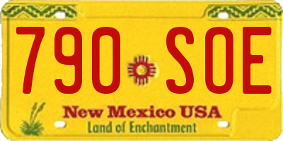 NM license plate 790SOE