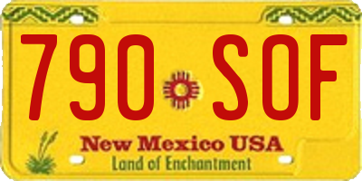 NM license plate 790SOF