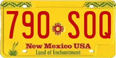 NM license plate 790SOQ