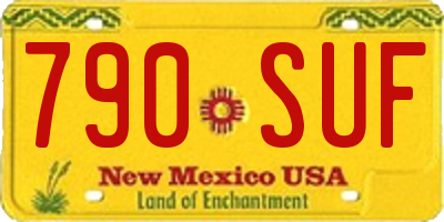 NM license plate 790SUF
