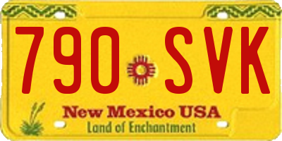 NM license plate 790SVK