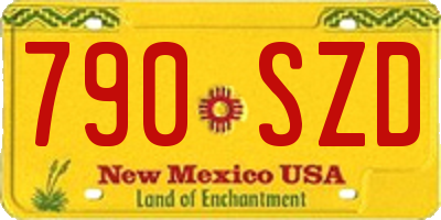 NM license plate 790SZD