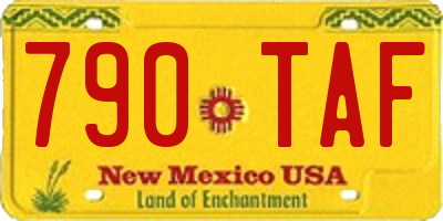 NM license plate 790TAF