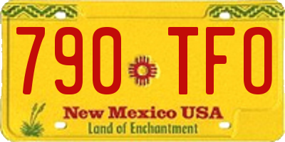 NM license plate 790TFO