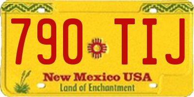 NM license plate 790TIJ